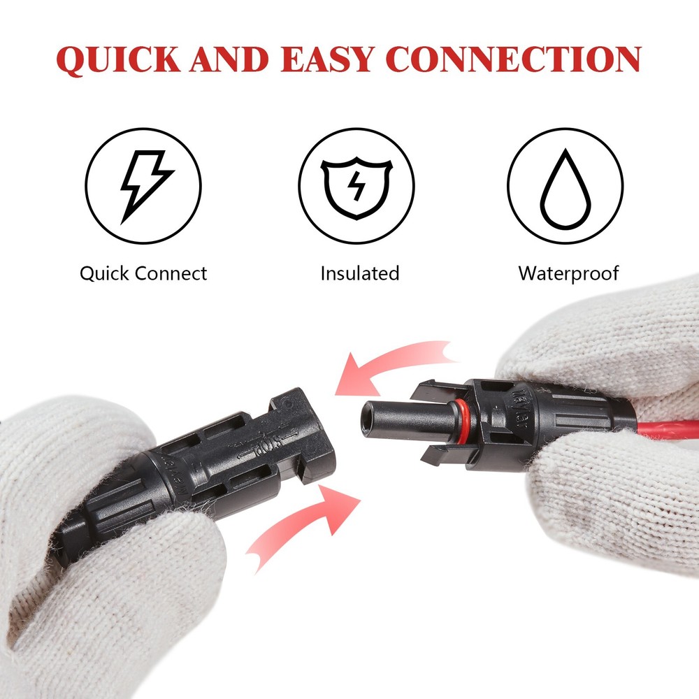 Solar Panel Adapter Cable Universal 7-in-1 Solar Connector for Powerstation