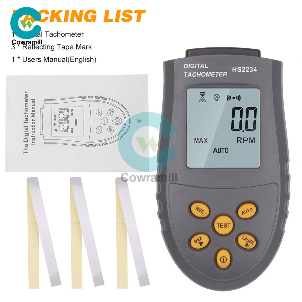 HS2234 Tachometer NonContact Digital Display Speedometer Digital Tachometers