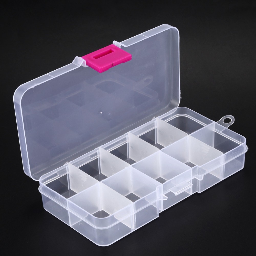 3pcs 10 grid plastic storage container for electronic composer7767