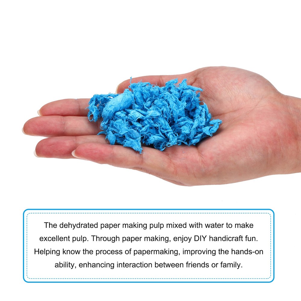 16g Dehydrated Paper Making Pulp, 1 Pack Paper Making Material, Sky Blue