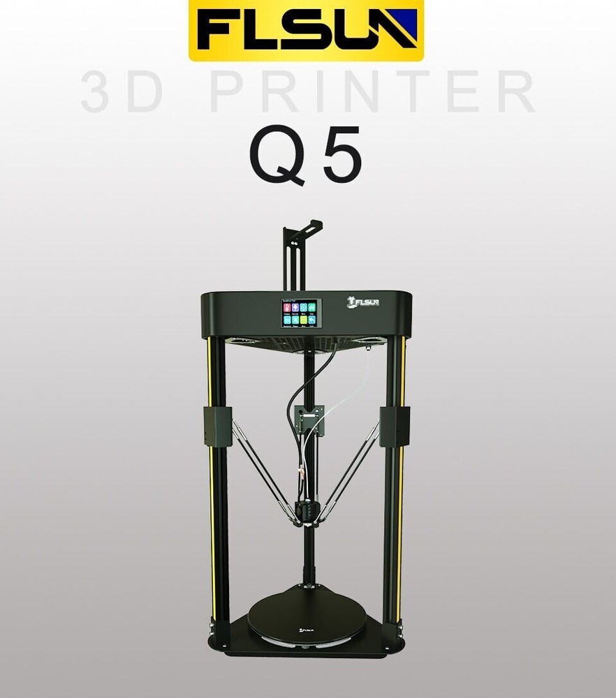 FLSUN Q5 Delta 3D Printer, Used, Auto-leveling probe, USB