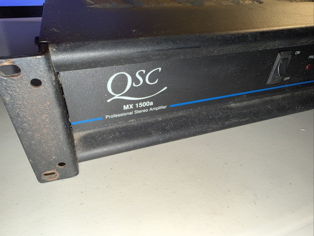 QSC MX-1500A Professional Power Amplifier - Powers On, Untested
