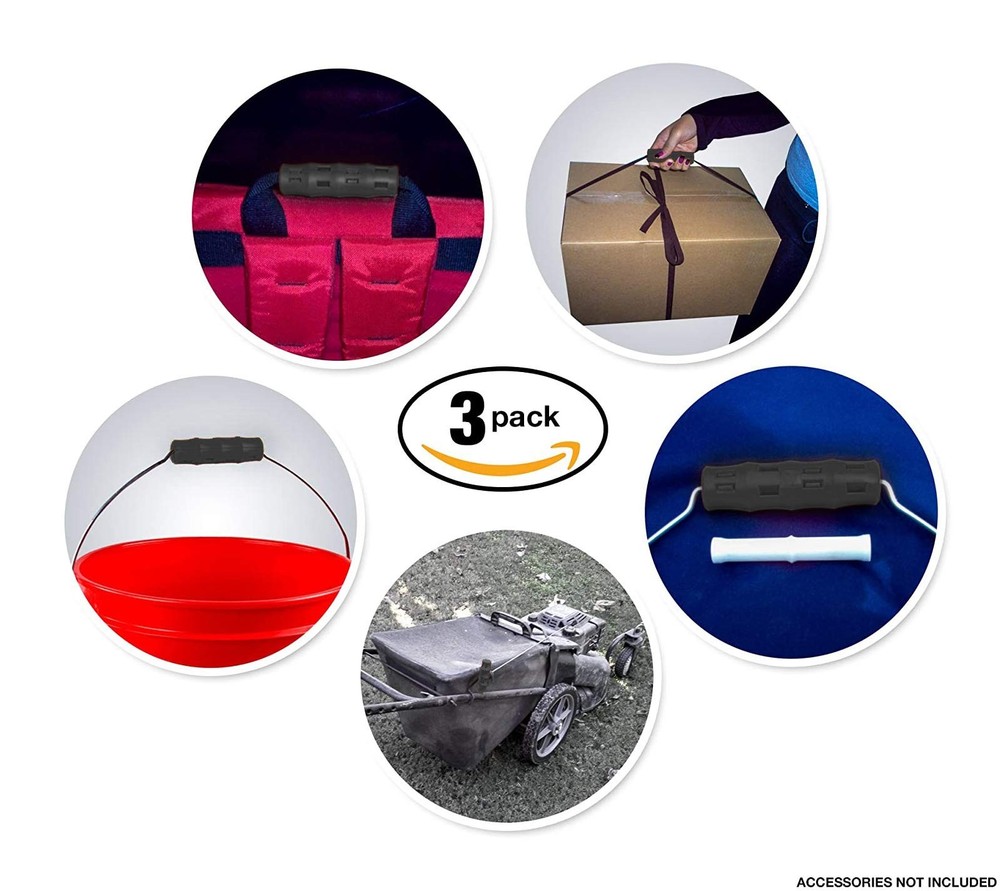 Ergonomic Bucket Handles (3 Pack) - BLACK