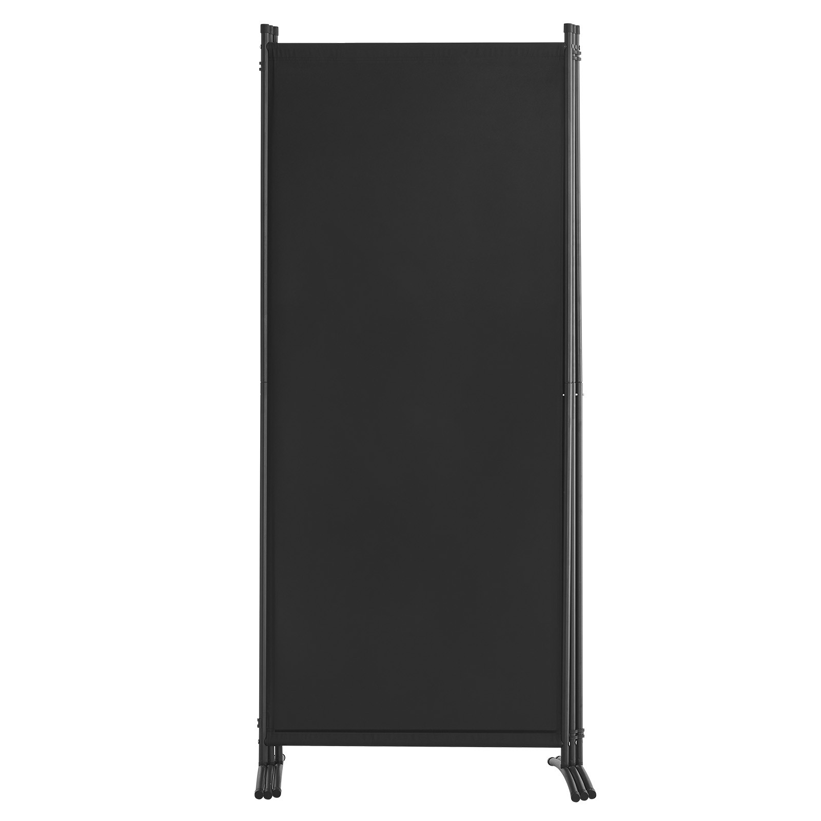 Room Divider 3-Panel Folding Privacy Screen Fabric Partition Office Black