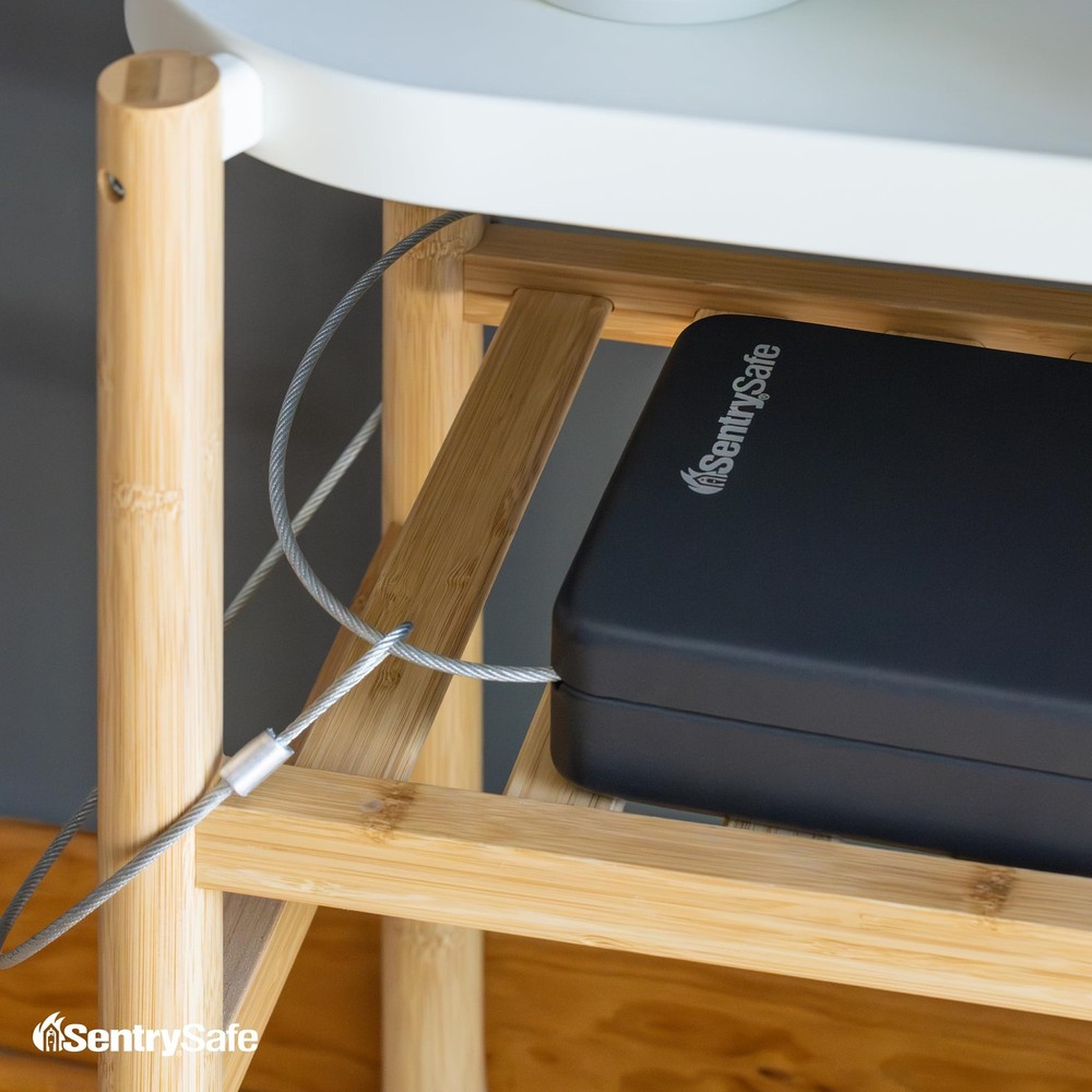 SentrySafe Mini Safe is a Lock Box with Key Lock for Office or Dorm that Secures