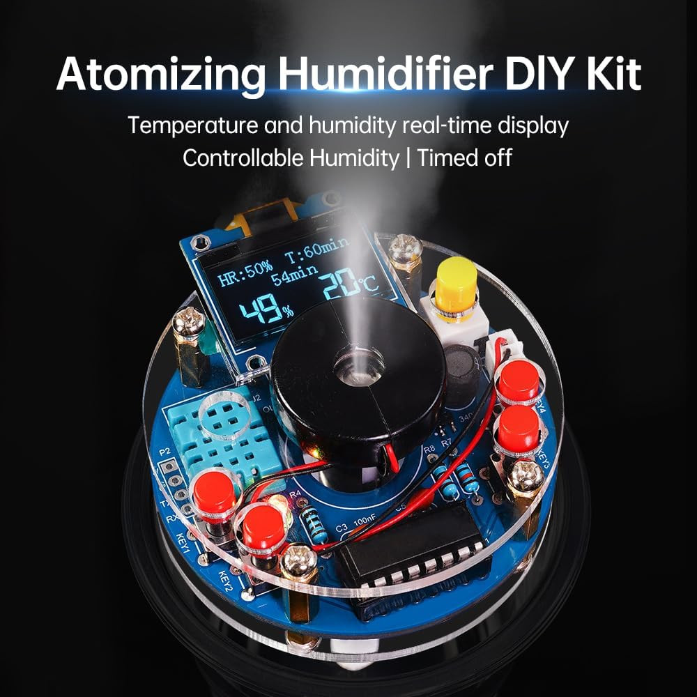 STEM Electronic DIY Kit Humidifier Soldering Project Kit, Temperature OLED Displ