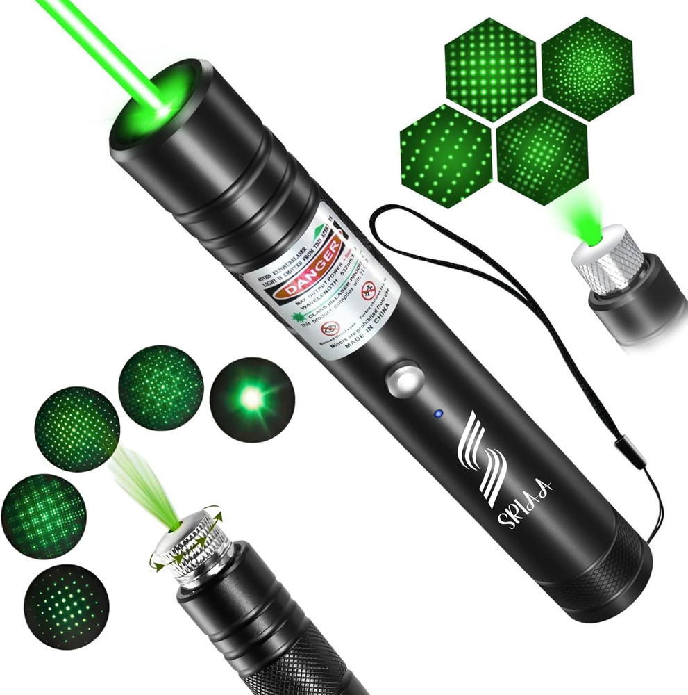 Green USB Rechargeable Presentation Pointer – Perfect for Presentations, Classro