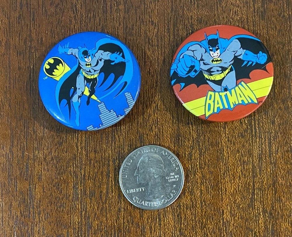 Two Vintage Batman Pins