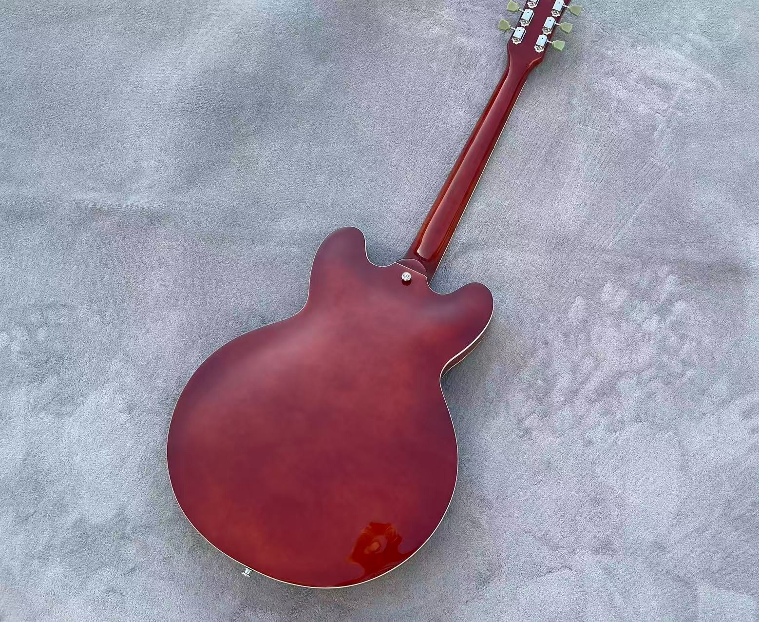 335 Electric Jazz Guitar Semi-Hollowbody Bone Nut Glossy Finish Flame Maple Top