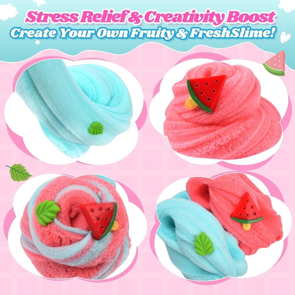 Creative DIY 2 Pack Cloud Slime Kit with Refreshing Mint - Perfect Birthday Gift