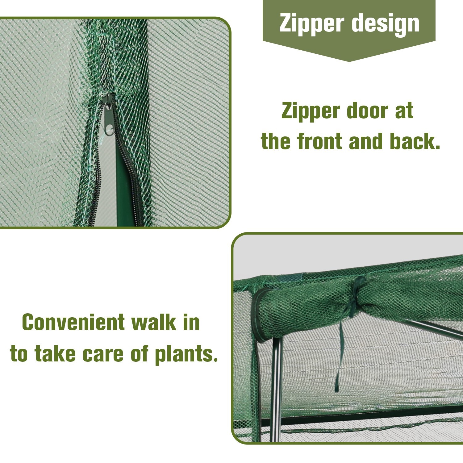 Aoodor 8x4x6ft. Walk-in Crop Cage Plant Protection Tent For Insects Squirrel