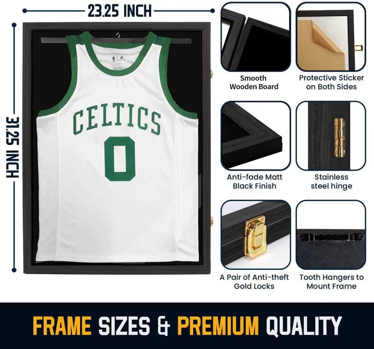 Jersey Frame Display Case ,Jersey Shadow Box with 98% UV Protective Acrylic D...