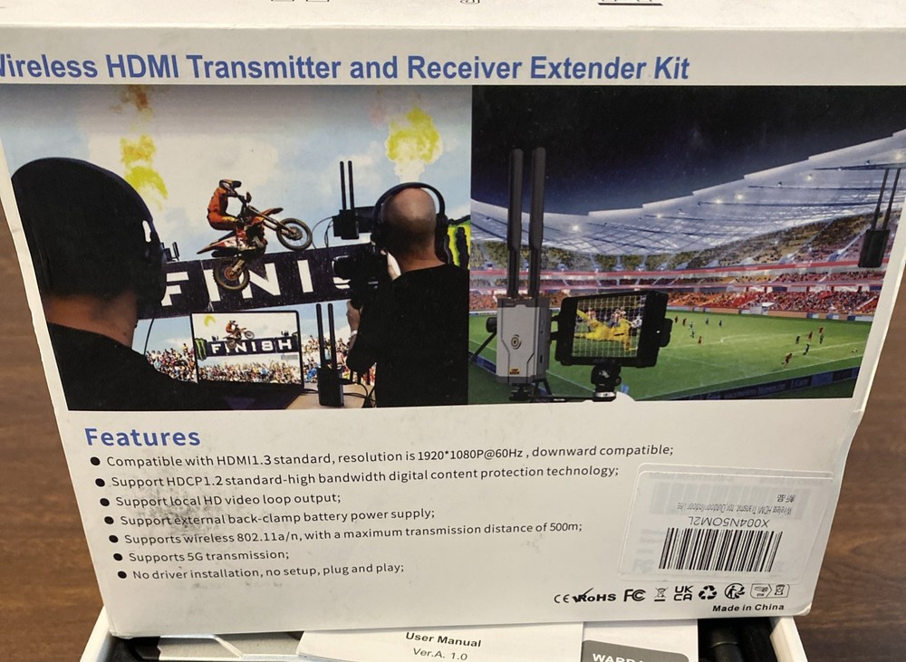 DT263W-A Wireless HDMI Transmitter and Receiver Extender Kit 1640Ft 1080p