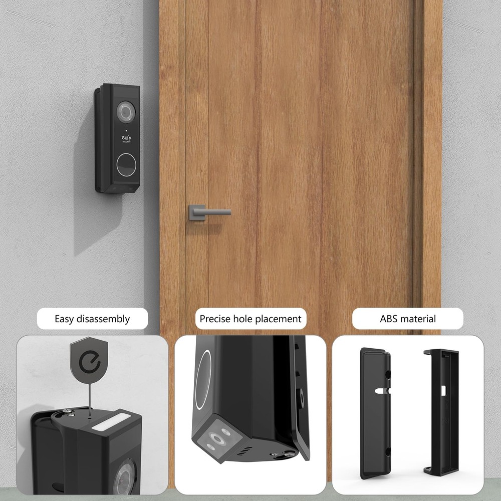 Doorbell Angle Mount 0 to 35 Degree Adjustable for eufy Security E340 - Easy