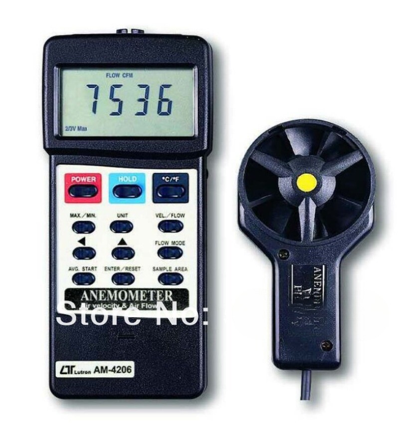 AM-4206 Handheld Thermometer / Anemometer Anemometer High Precision Digital