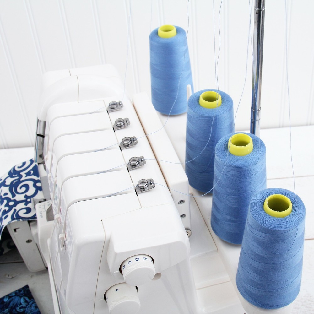 SERGER THREAD SPUN POLYESTER HUGE 2750 YD CONES STRONG LOW LINT - THREADART