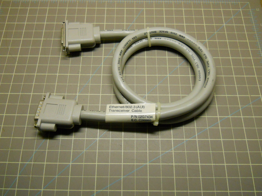 IBM 02G7434 AUI ETHERNET/802.3 TRANSCEIVER CABLE 1M - Unused