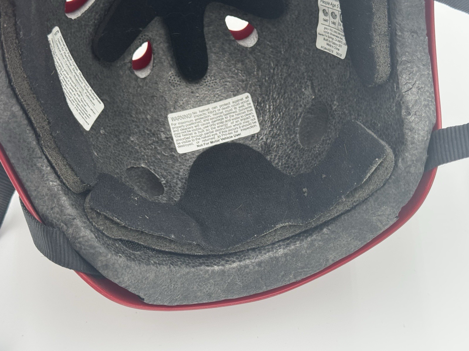 Pro-Tec "The Classic" Skate Red Skateboard Helmet Old School Size S/M 53-56 cm