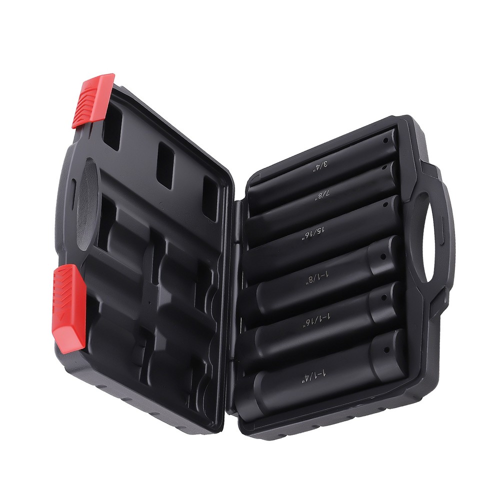 1/2 Inch Drive Extended Length Impact Socket Set 6PCS Extra Deep Socket Set