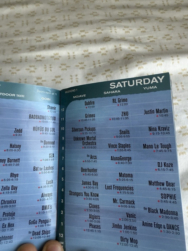 Official Coachella 2016 Weekend 1 Program book