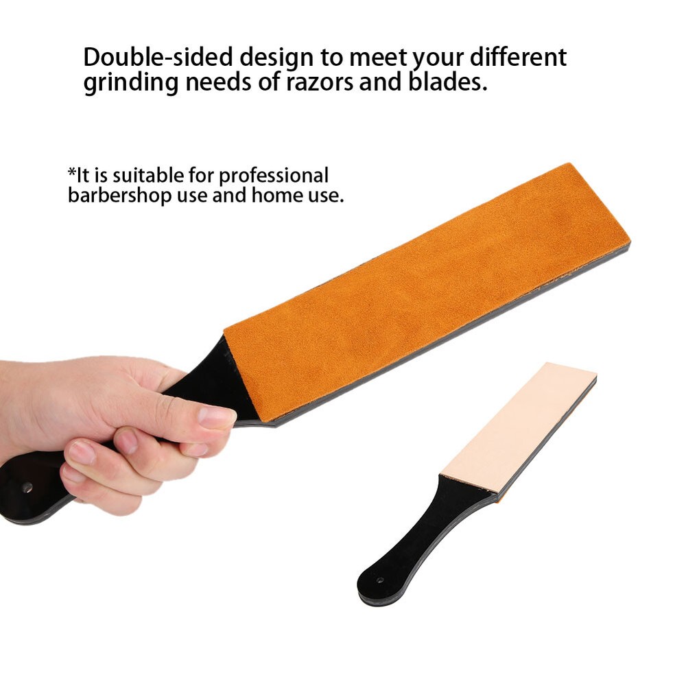 (Large Size)Double-Sided Leather Sharpening Strop Knife Blade Sharpener JFF
