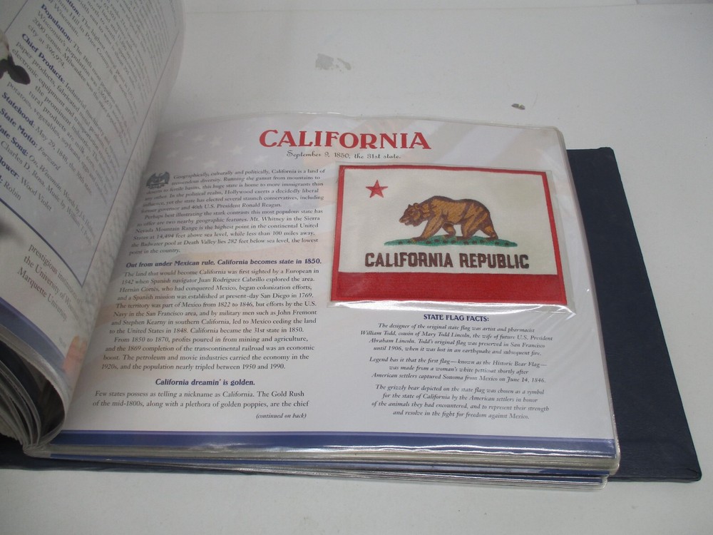 STATE FLAG PATCH COLECTION 51 Patches WILLABEE & WARD Binder CM3523