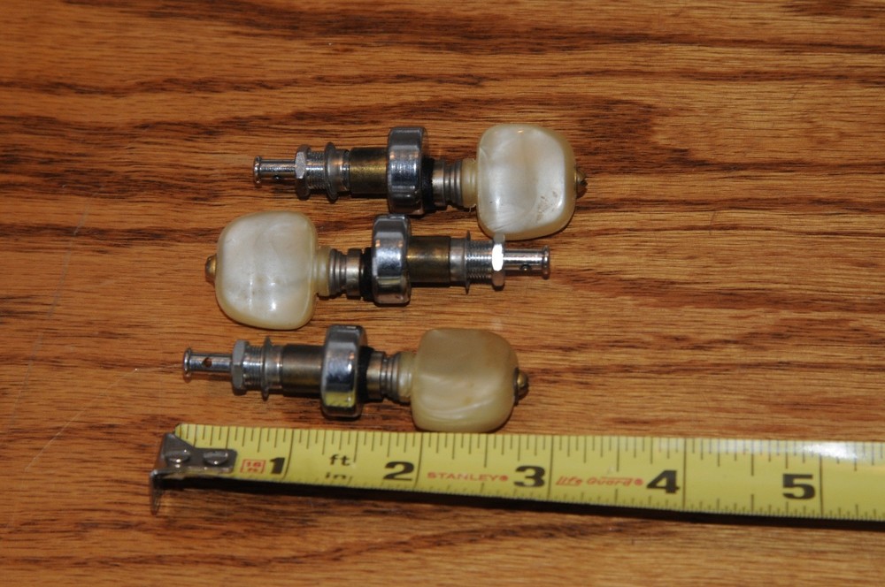 3 Three Geared Peg Tuning Knobs off Gibson Banjo Vintage Musical Instrument Part