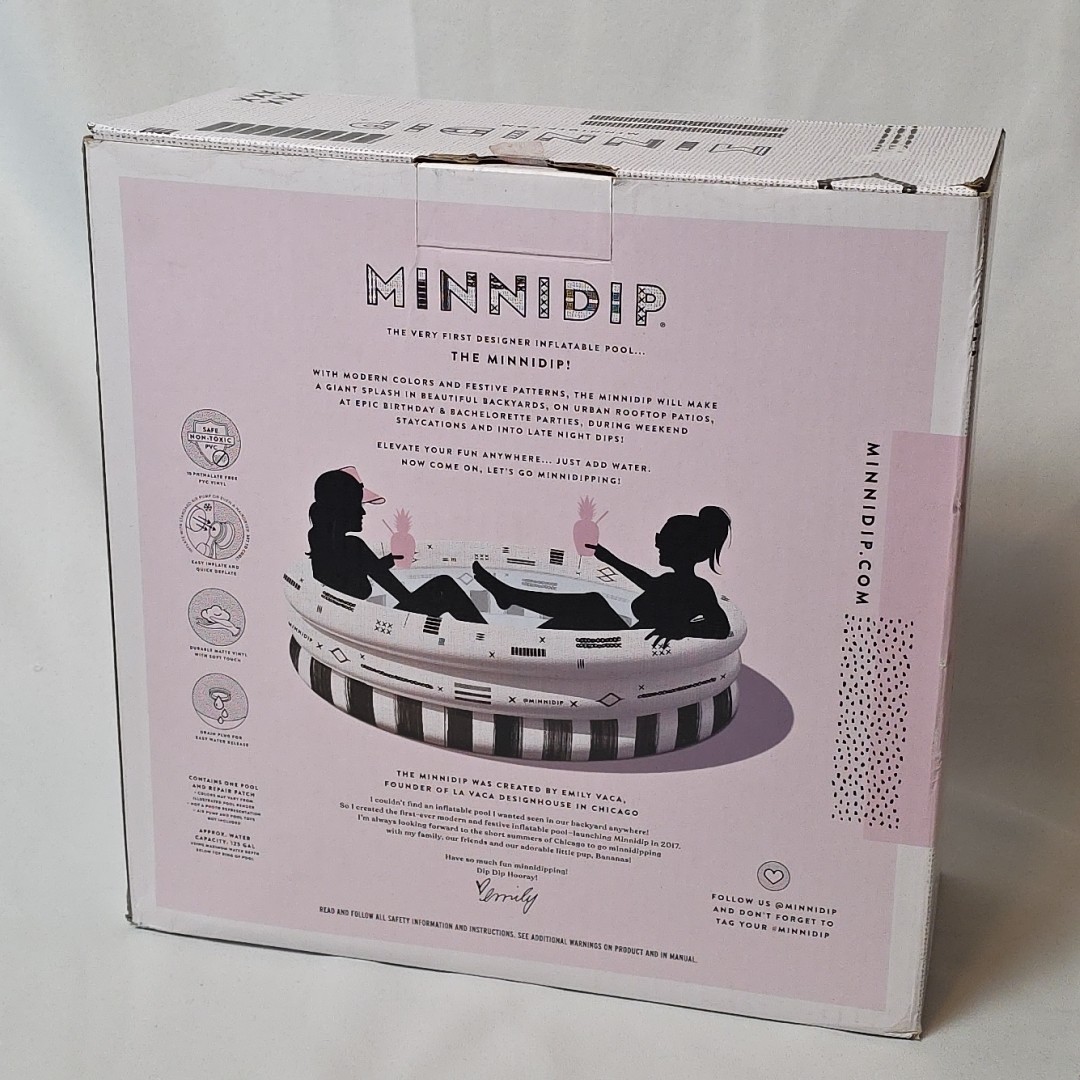 LA VACA MinniDip Totally Whoaven Inflatable Adult Kiddie Pool 5.5.FT W x 1.5FT H