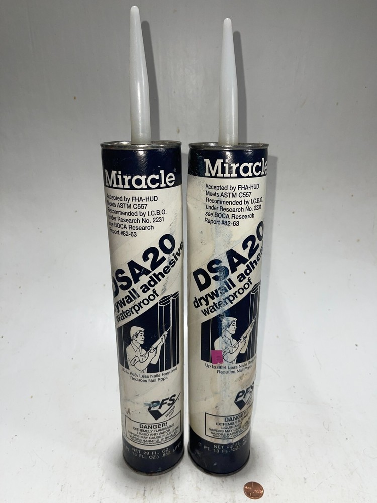 (2) Miracle DSA20 Drywall & Construction Adhesives