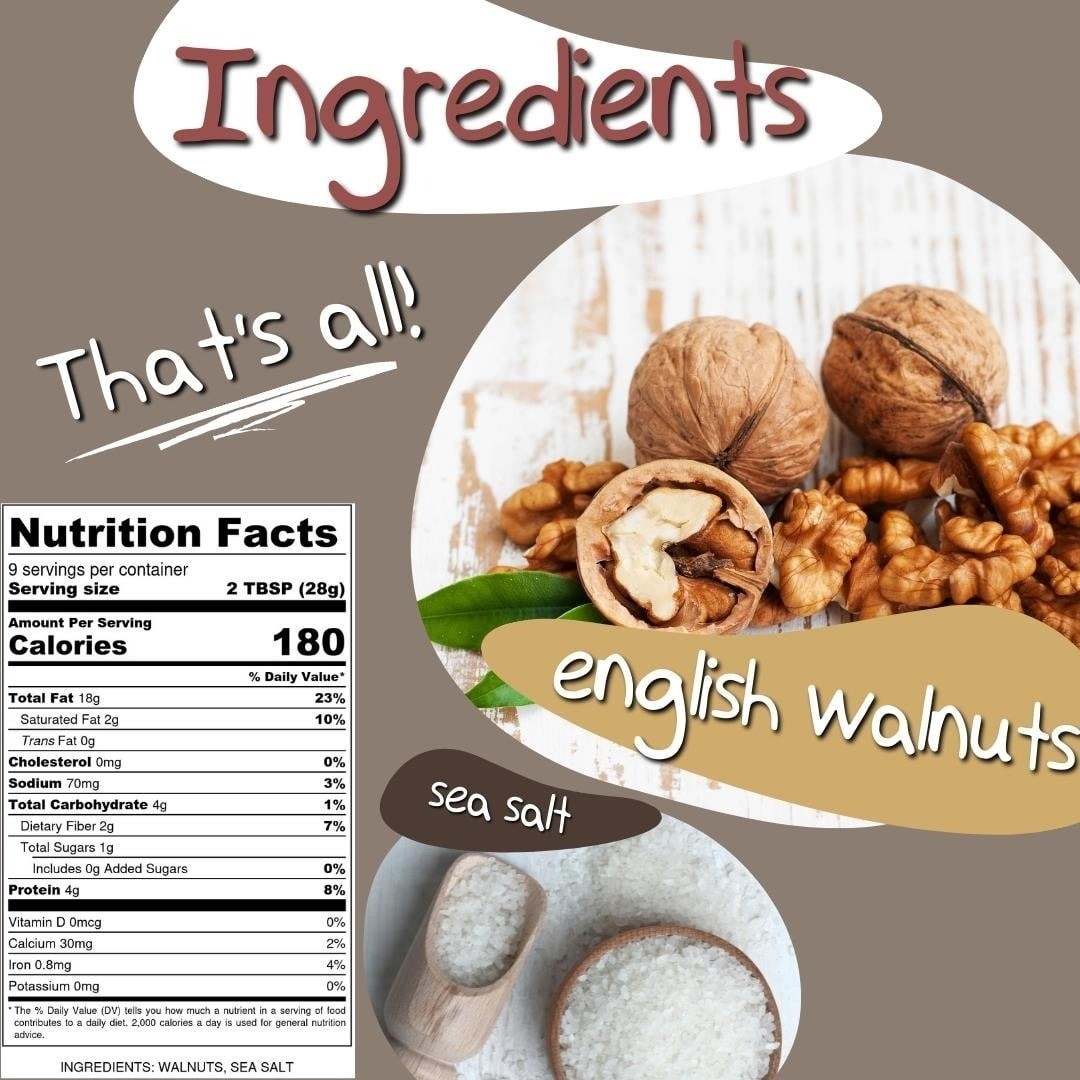 Crazy Go Nuts CGN Plain Walnut Butter with Sea Salt