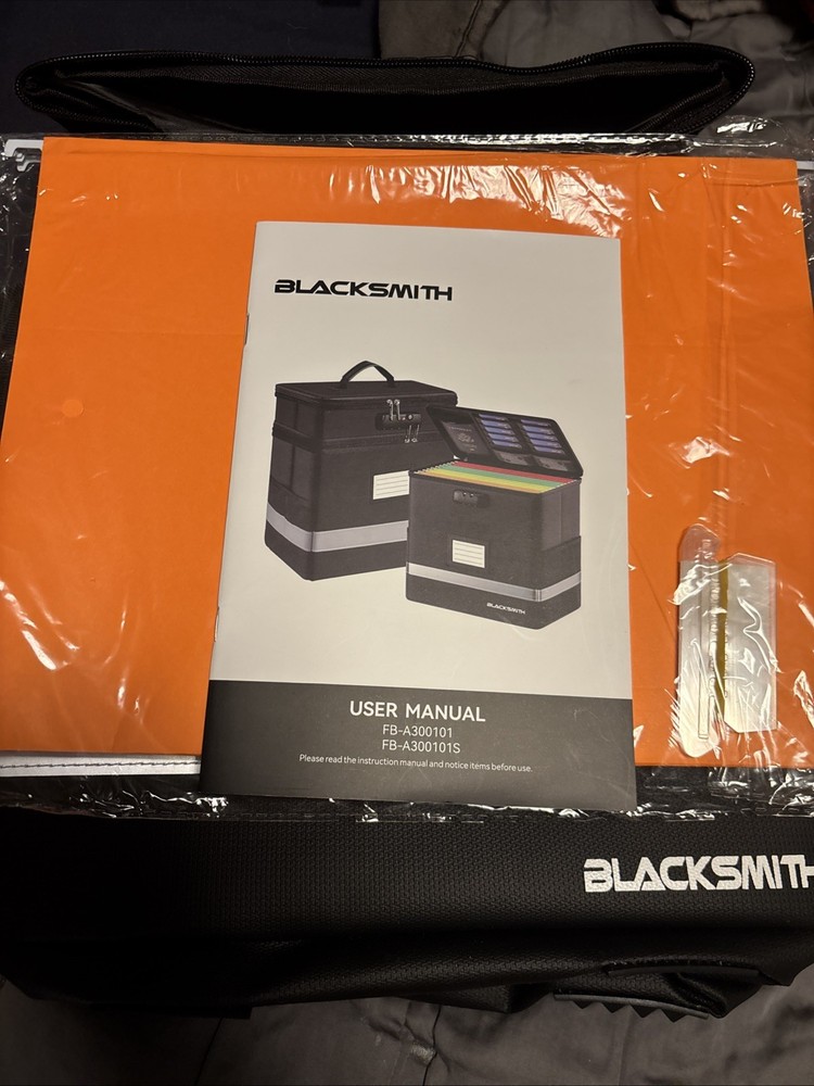 BlackSmith Fireproof Document Box With Lock, Heat Resistant