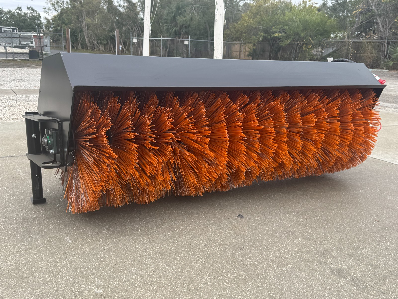 Skid Steer Angle Broom Heavy Duty Manual Sweeper Attachment 72" Poly Wire Brush