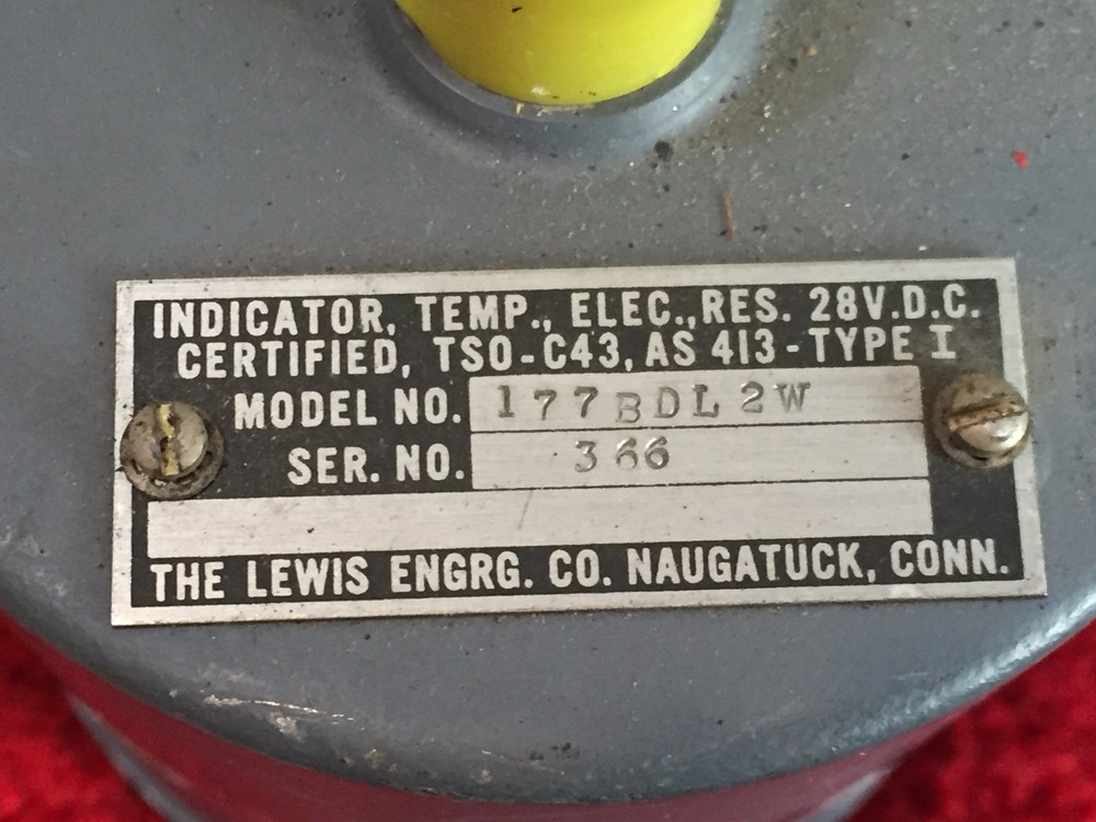 LEWIS ENGINEERING 3" FREON TEMPERATURE INDICATOR MODEL 177BDL2W