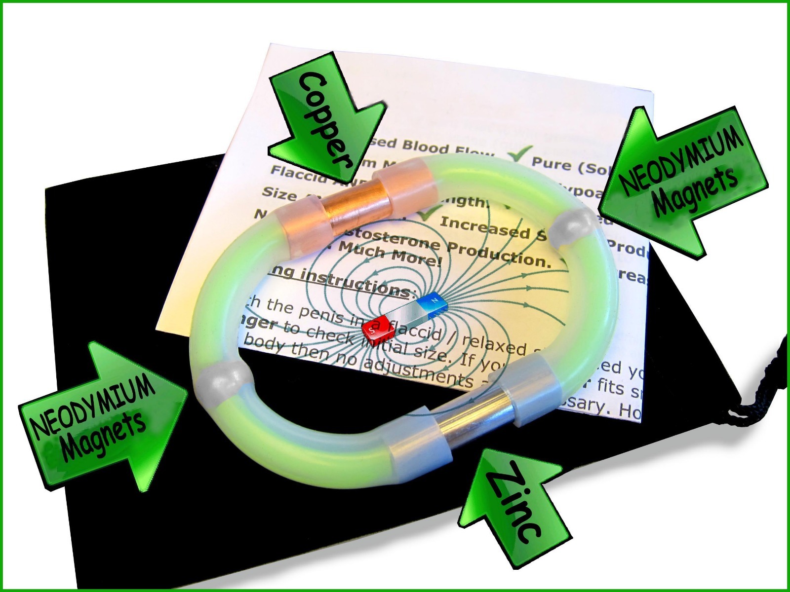 Original Blakoe Penis MAGNETIC ZINGER ROP Ring Of Power Male Booster Enlarger