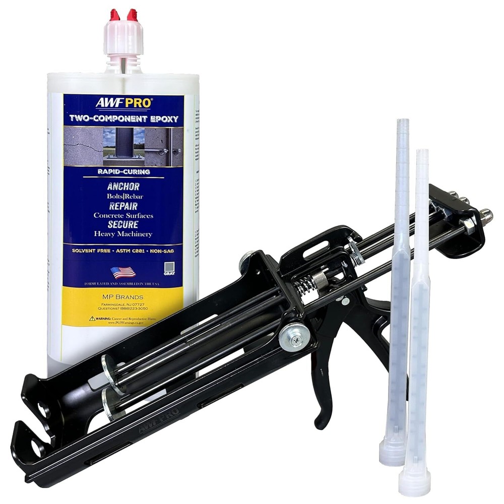 AWF PRO Rapid-Cure Two-Component Epoxy 20.2 oz, Applicator Gun Included