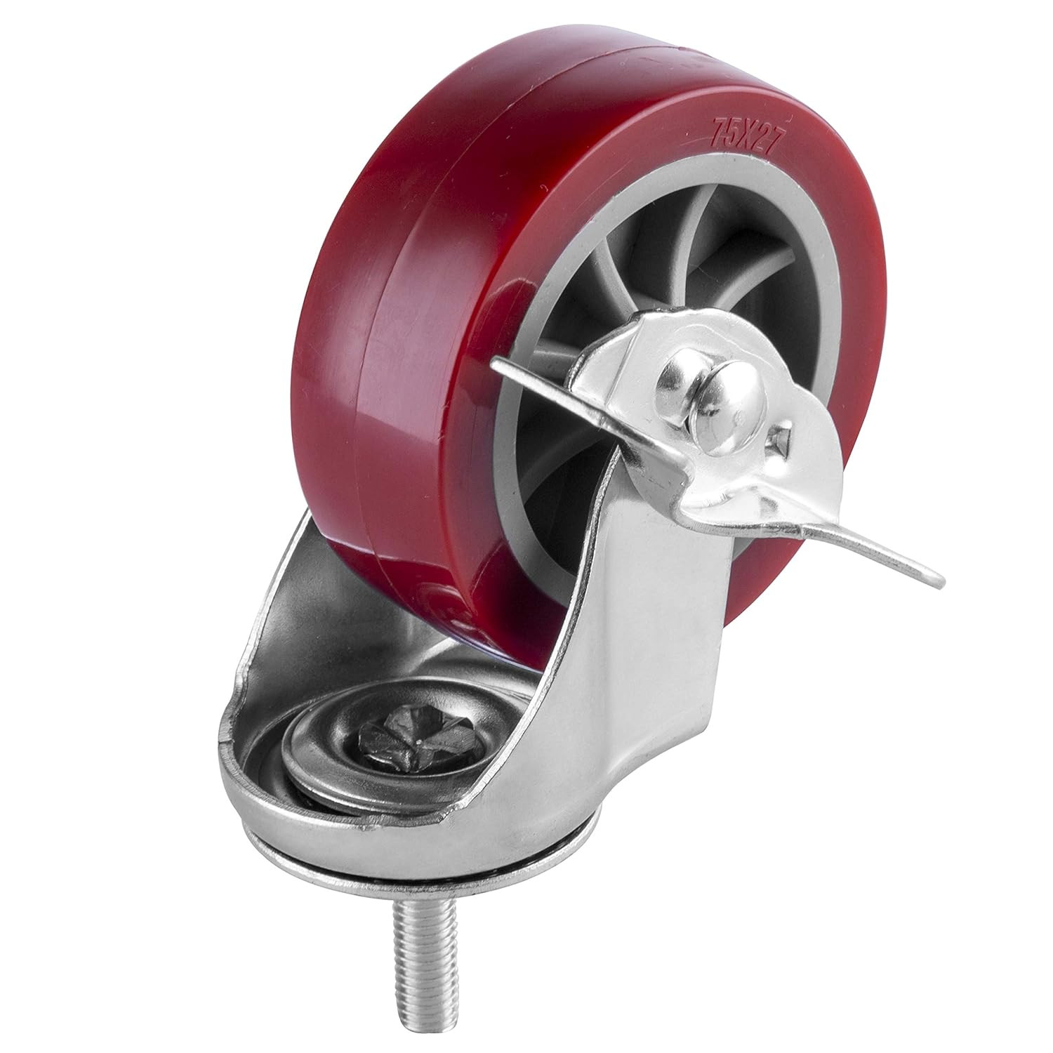 Casters Set of 4 Heavy Duty 2 Inch 200Lbs, Metric M8-1.25×25Mm Swivel Threaded