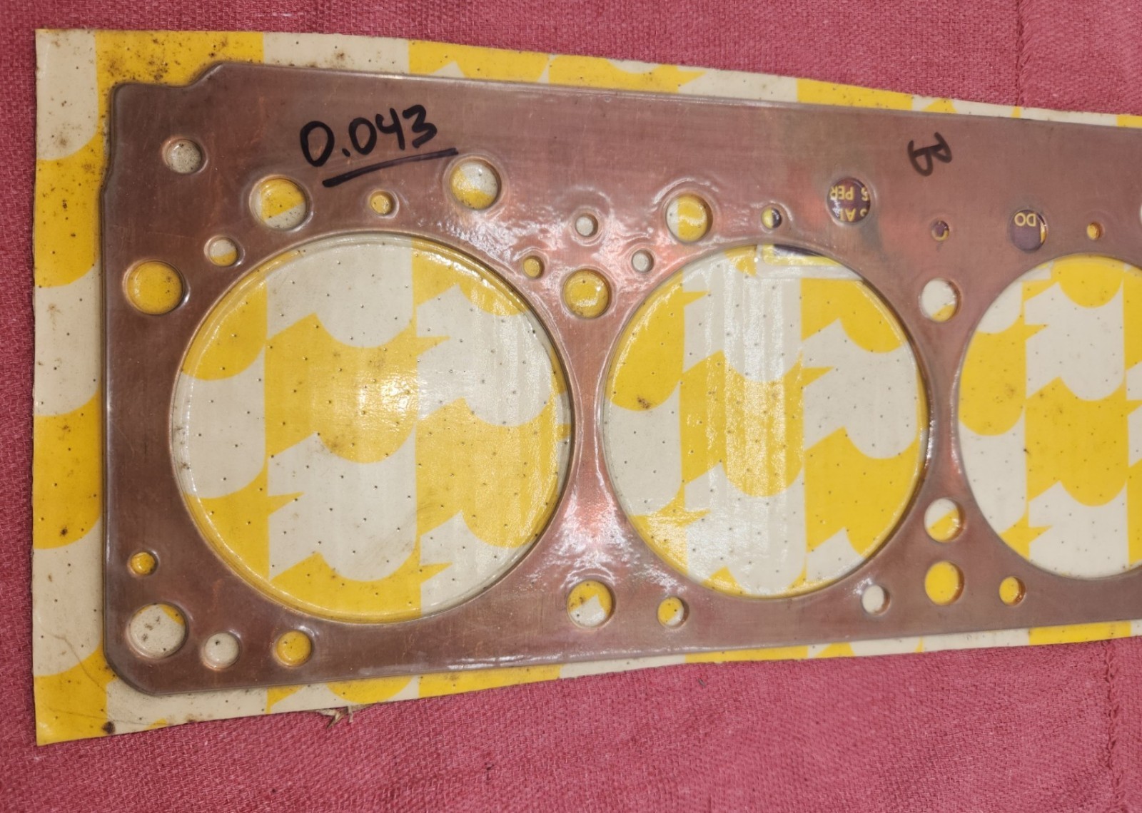 Solid Copper Head Gaskets - .043" thick, for 354-392 cu. in. Chrysler Early Hemi