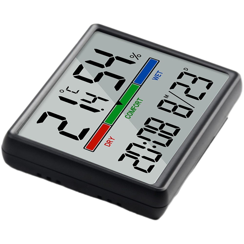 Sophisticated Multifunction Temperature Clock LCD Display Wall Mountable