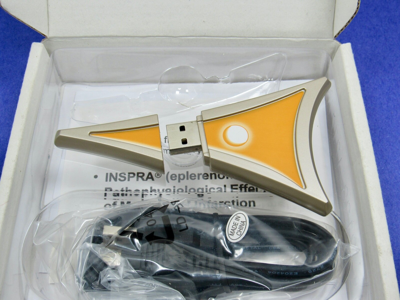 Rare Inspra Flash Drive + Metal Stethoscope Tag Drug Rep Pharmaceutical Promo