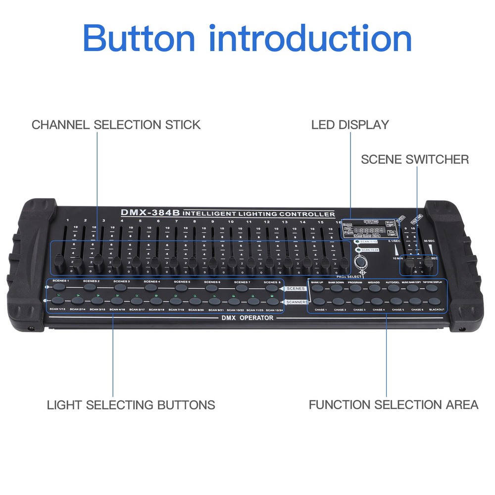 384 Channels Controller DMX Operator Console For Stage Light DJ Concert Party US