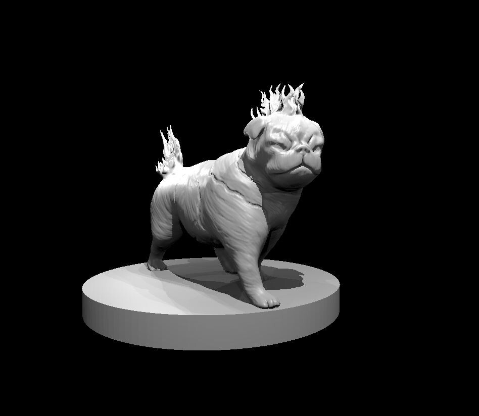 Hell Pug Monster Manual 28mm Scale DND D&D Tabletop Mini