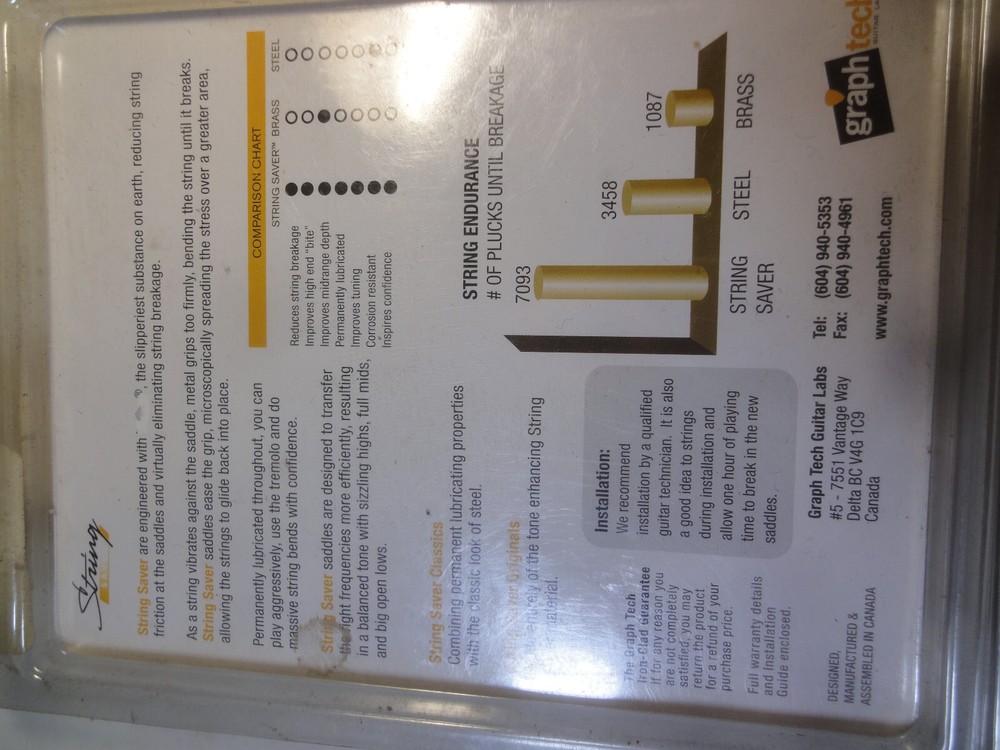 NEW Graph Tech String Saver Floyd Rose Style Saddles Set 7 String PG-0080-C7