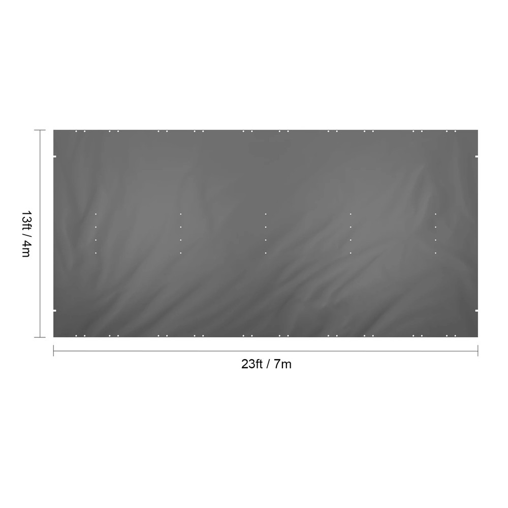 Pool Safety Cover In-ground PVC Rectangular Solid Charcoal Pool Covers