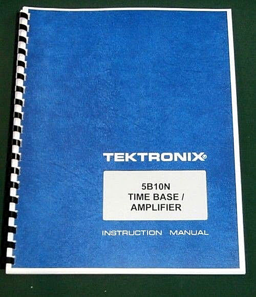 Tektronix 5B10N Manual: Comb Bound with Plastic Protective Covers
