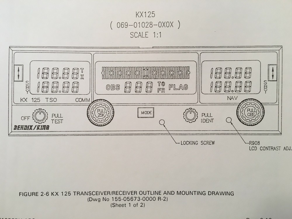 Bendix/King KX-125 Install and Operation Manual