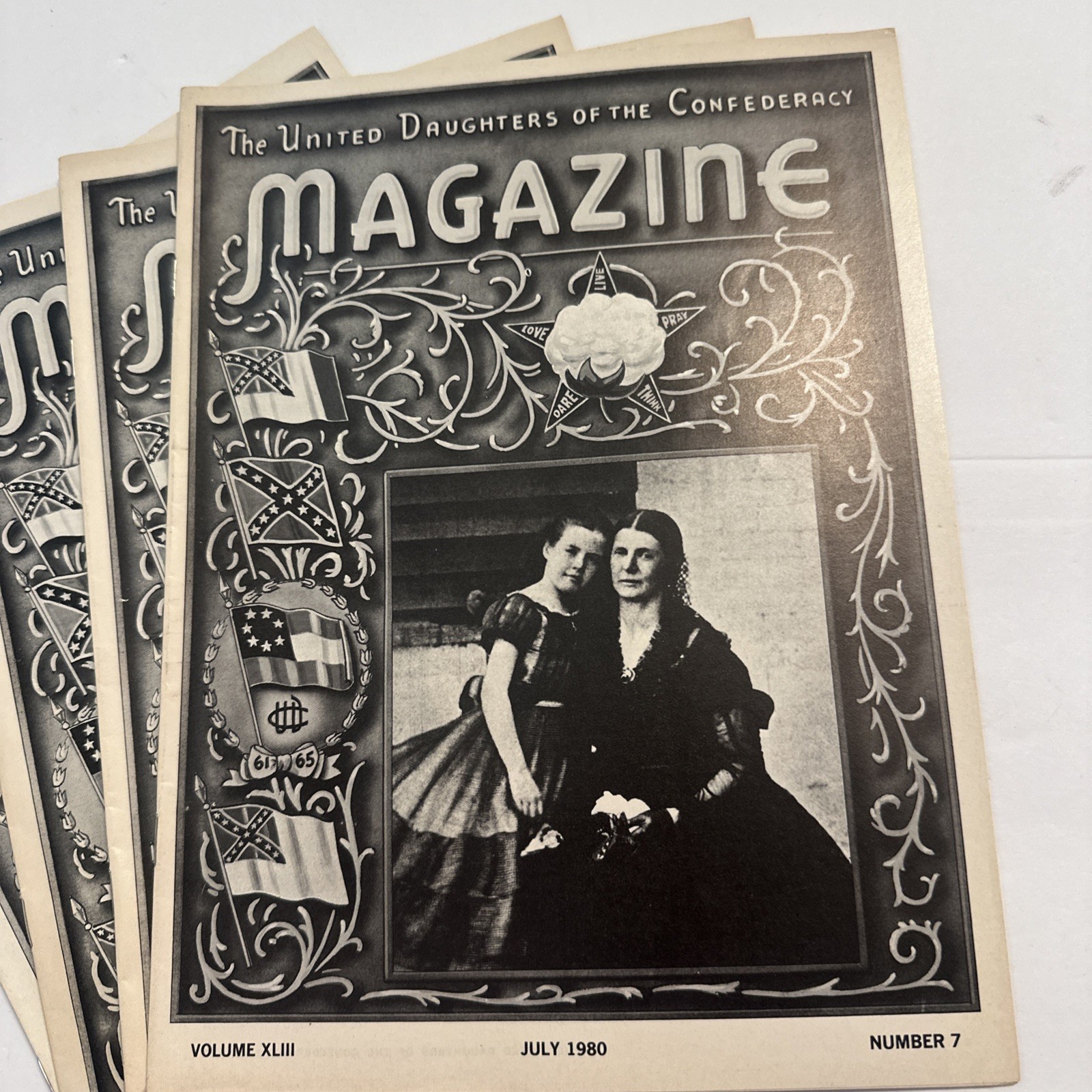 1980 United Daughters of the Confederacy UDC Magazine Lot Jan–Dec No Aug Sept