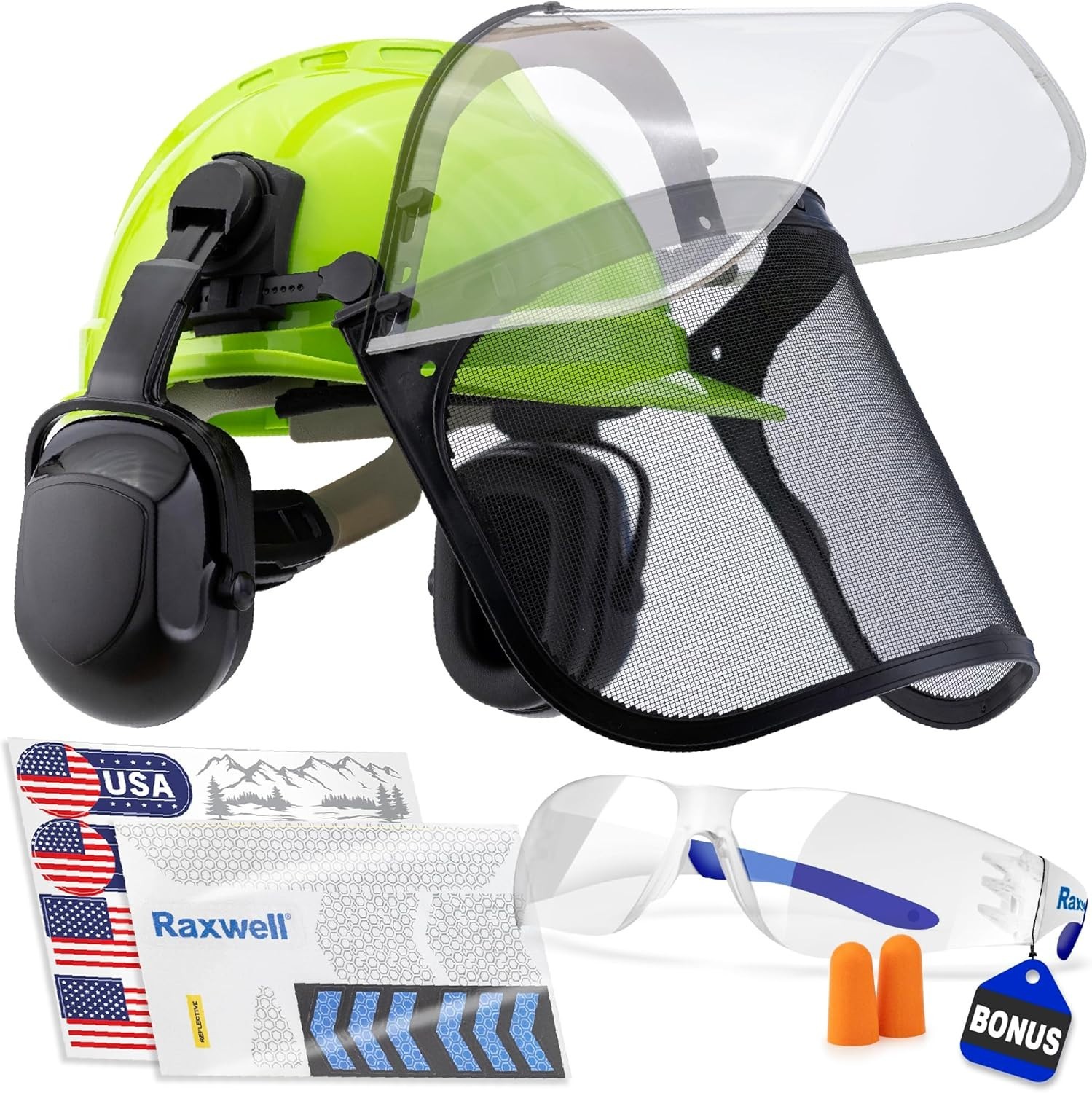 Chainsaw Helmet with Ear Protection Forestry Safety Helmet with Mesh Face Shield