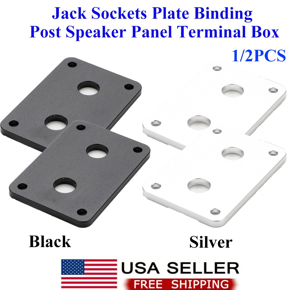 Hi-end Aluminum Banana Socket Plate Binding Post Speaker Panel Terminal Box 1/2x