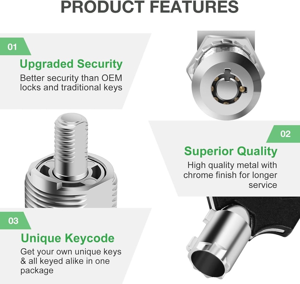Tool Box Lock, 2 Pack Truck Tool Box Lock Replacement, Tool Box Locks with Keys