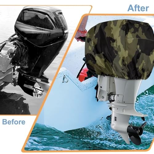 Camo Boat Motor Cover Waterproof Outboard Motor Cover Suitable for Camouflage